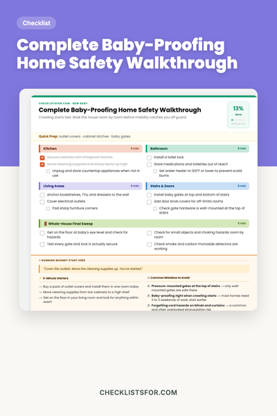 Complete Baby-Proofing Home Safety Walkthrough