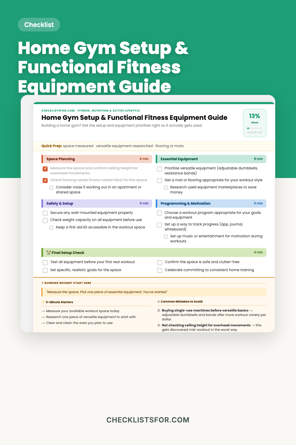 Home Gym Setup & Functional Fitness Equipment Guide