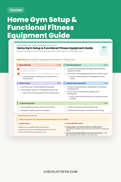 Home Gym Setup & Functional Fitness Equipment Guide