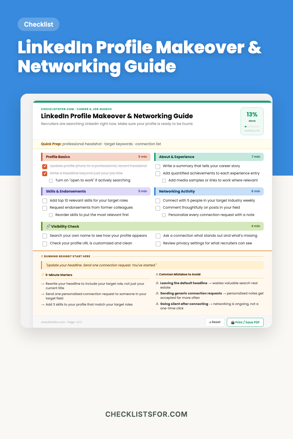 LinkedIn Profile Makeover & Networking Guide